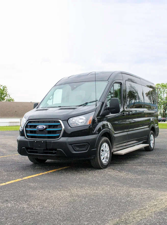 e-transit van in black