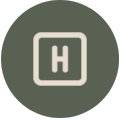 Healthcare hospital H icon