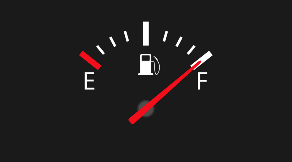 Fuel gauge vector efficiency