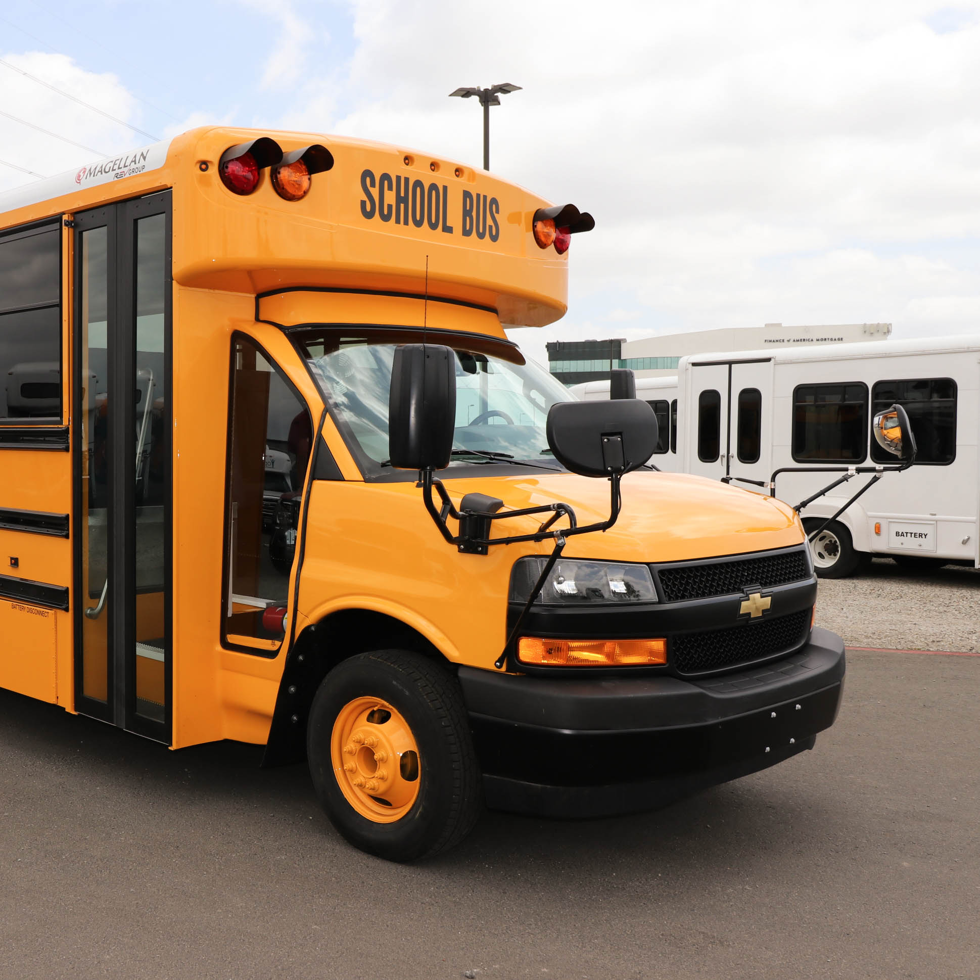 A yellow Magellan school bus.