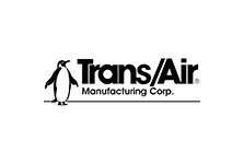 Trans air manufacturing corp logo featuring parts.
