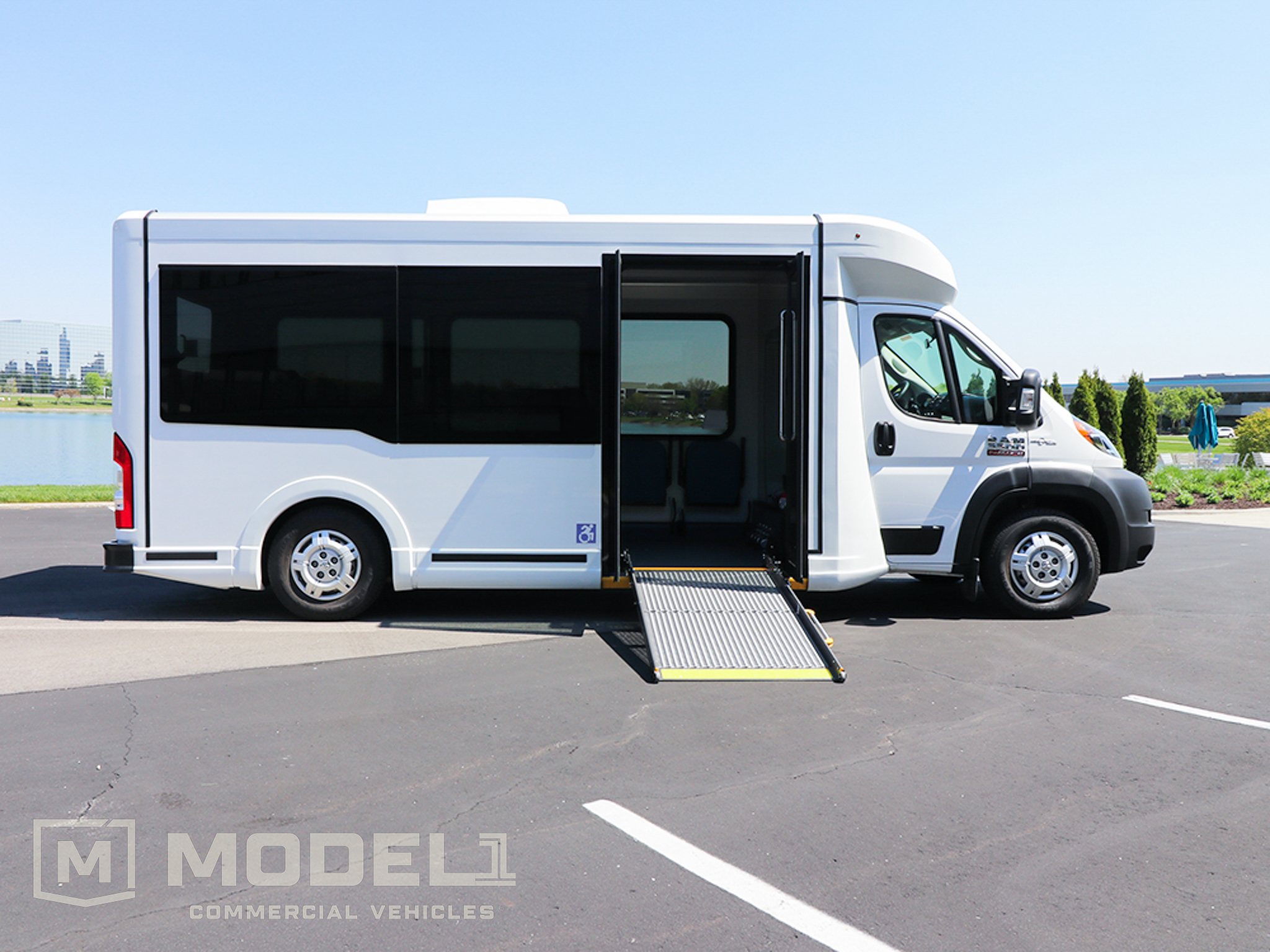 Van with an ADA Side ramp deployed