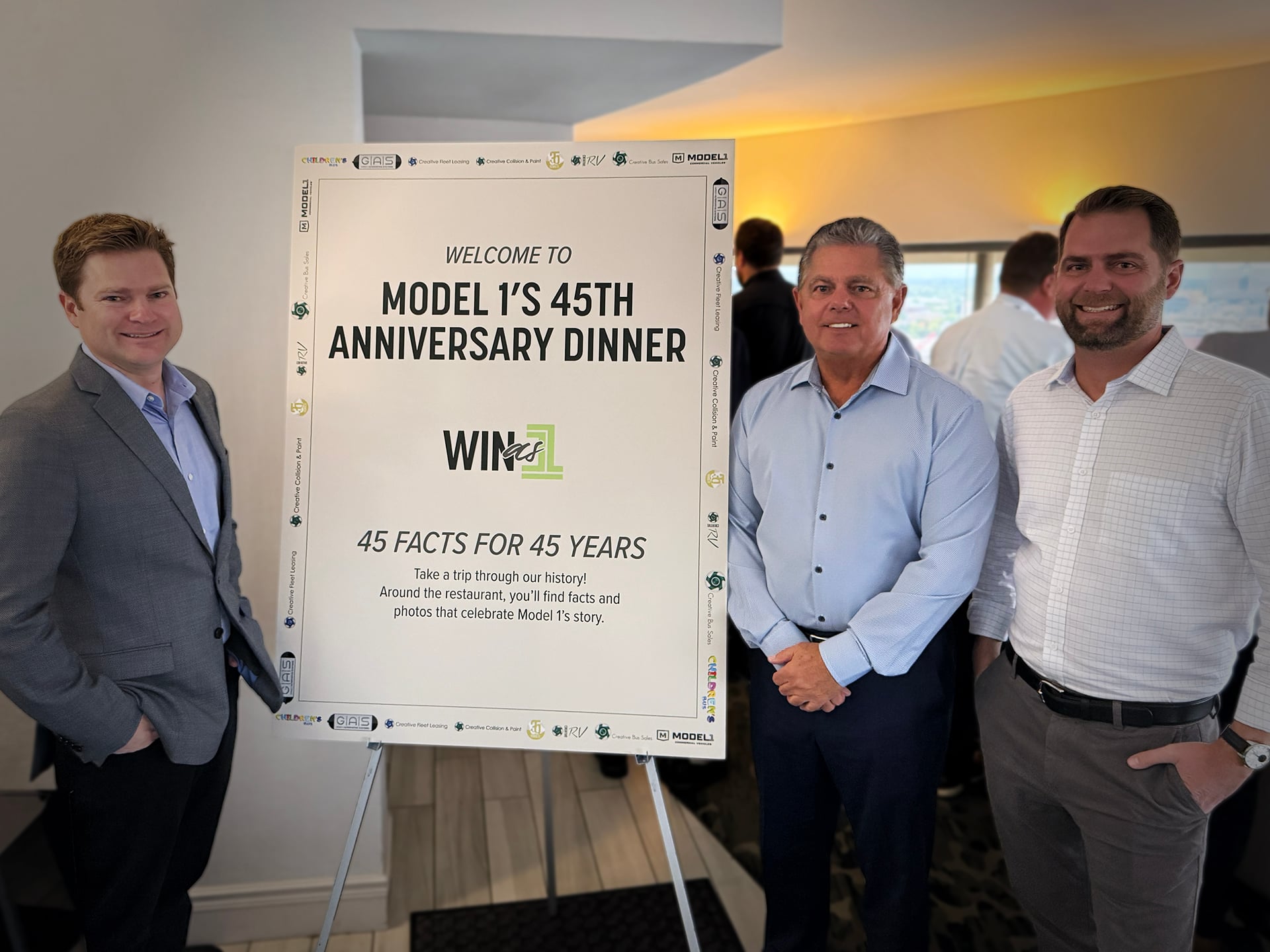 Mark, Tony, and TJ Matijevich celebrate the 45th anniversary of Model 1 Commercial Vehicles.