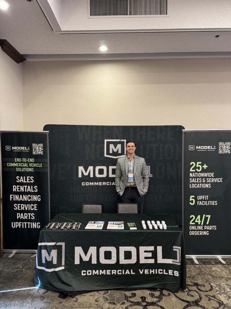 Model 1 sales representative at the Model 1 booth at Zonar Together 2026