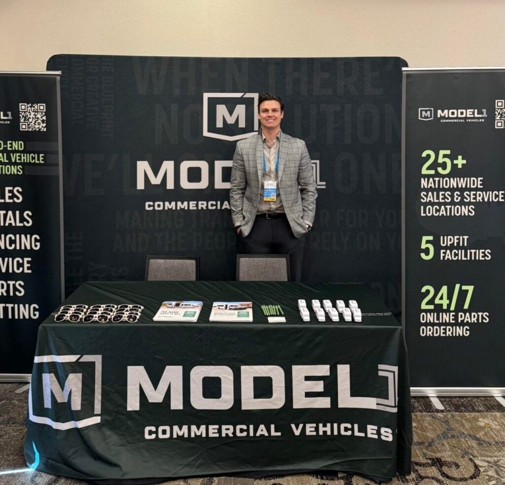 Model 1 sales representative at the Model 1 booth at Zonar Together 2026