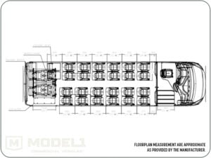 ADA Marcopolo shuttle bus floor plan,