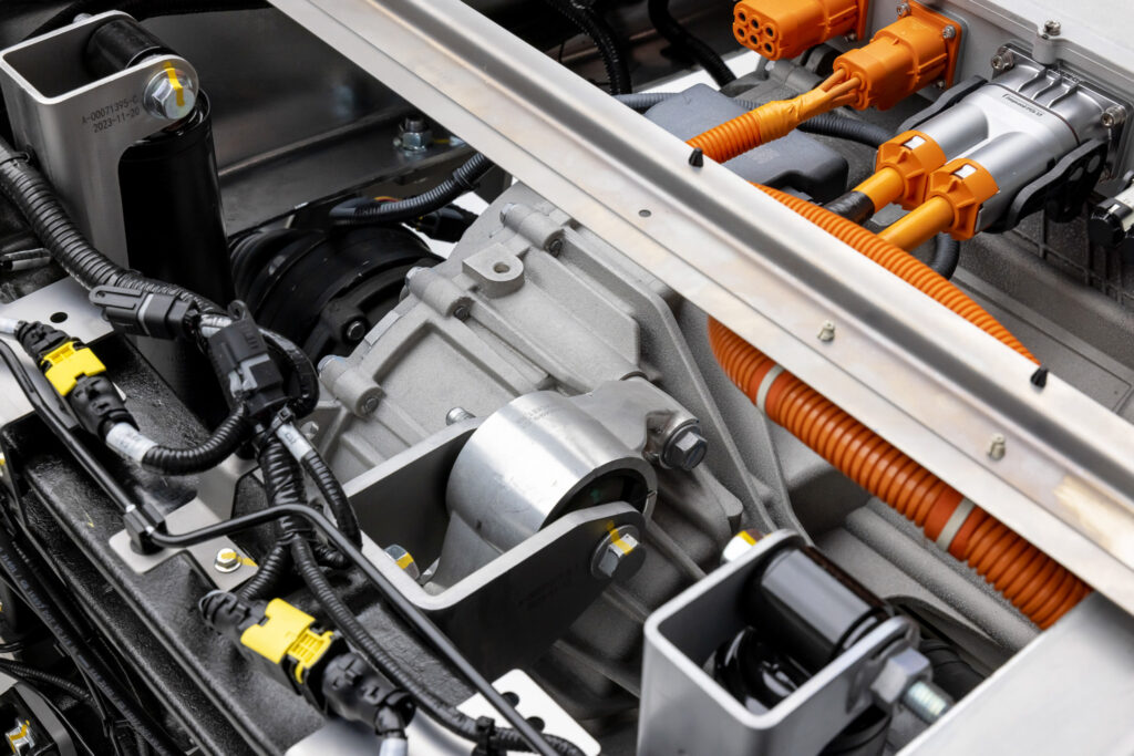 Harbinger high-voltage battery pack designed for electric step vans and box trucks.